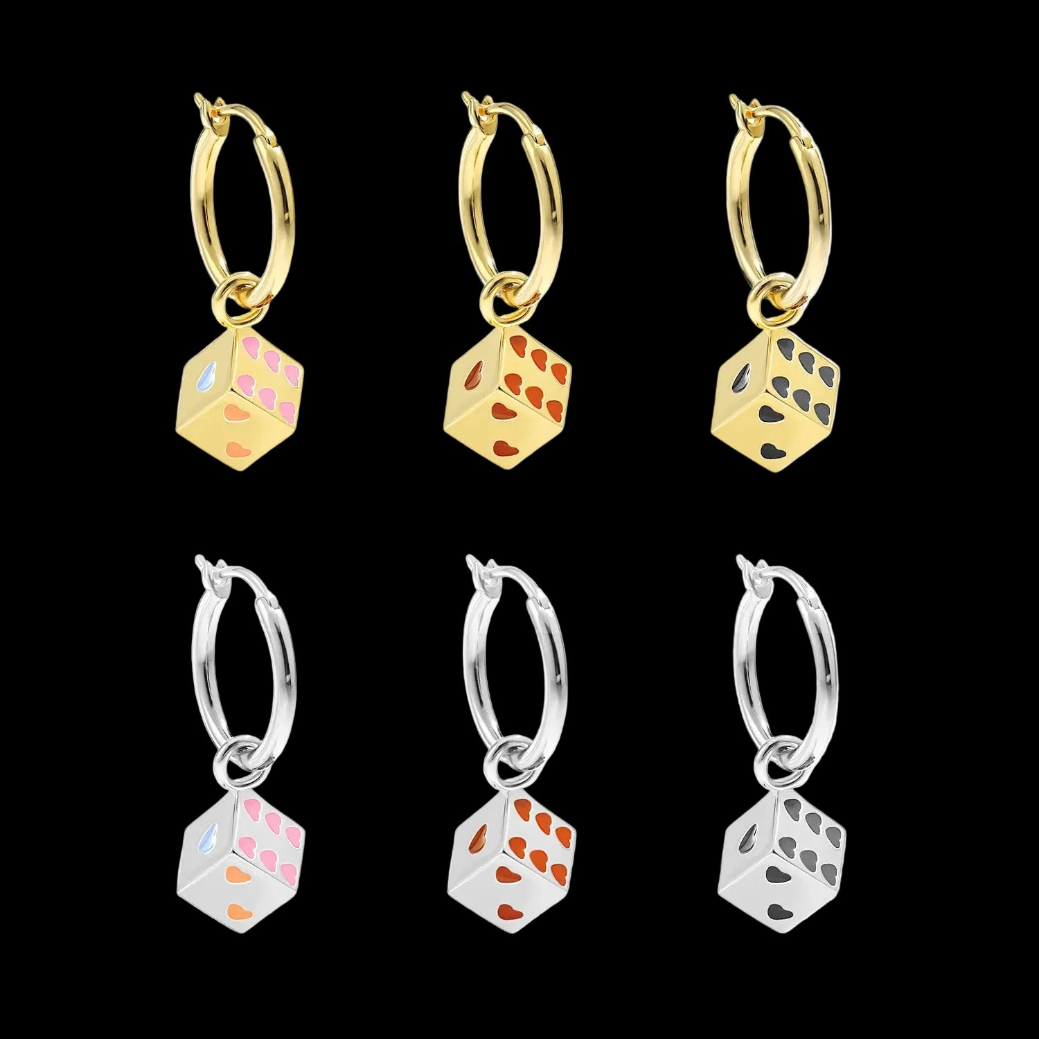 Cubic Hearts Earrings