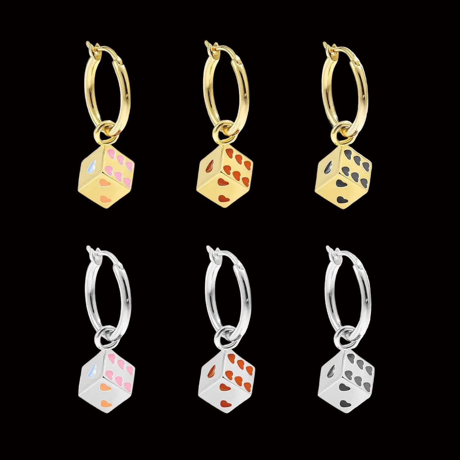 Cubic Hearts Earrings