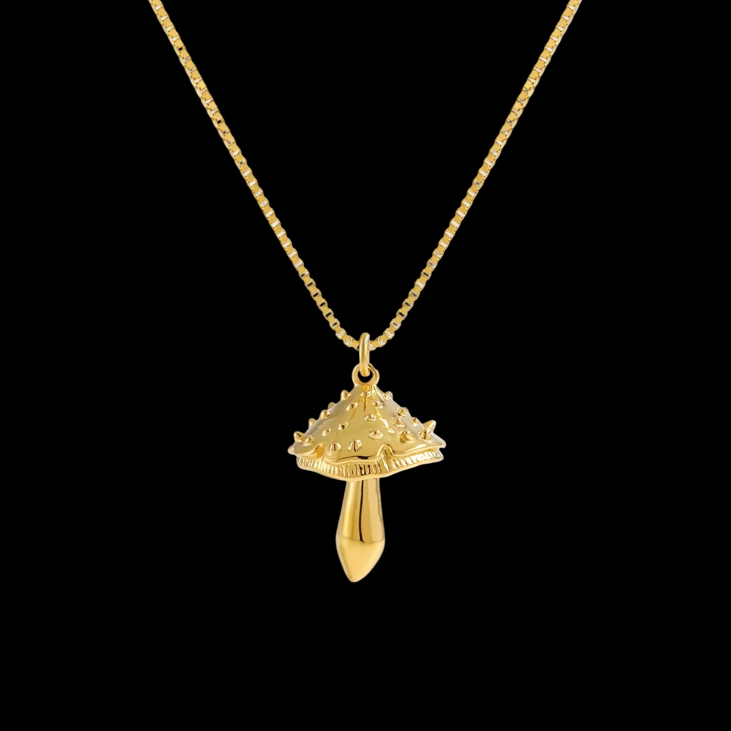 Double Layers Mushroom Necklace