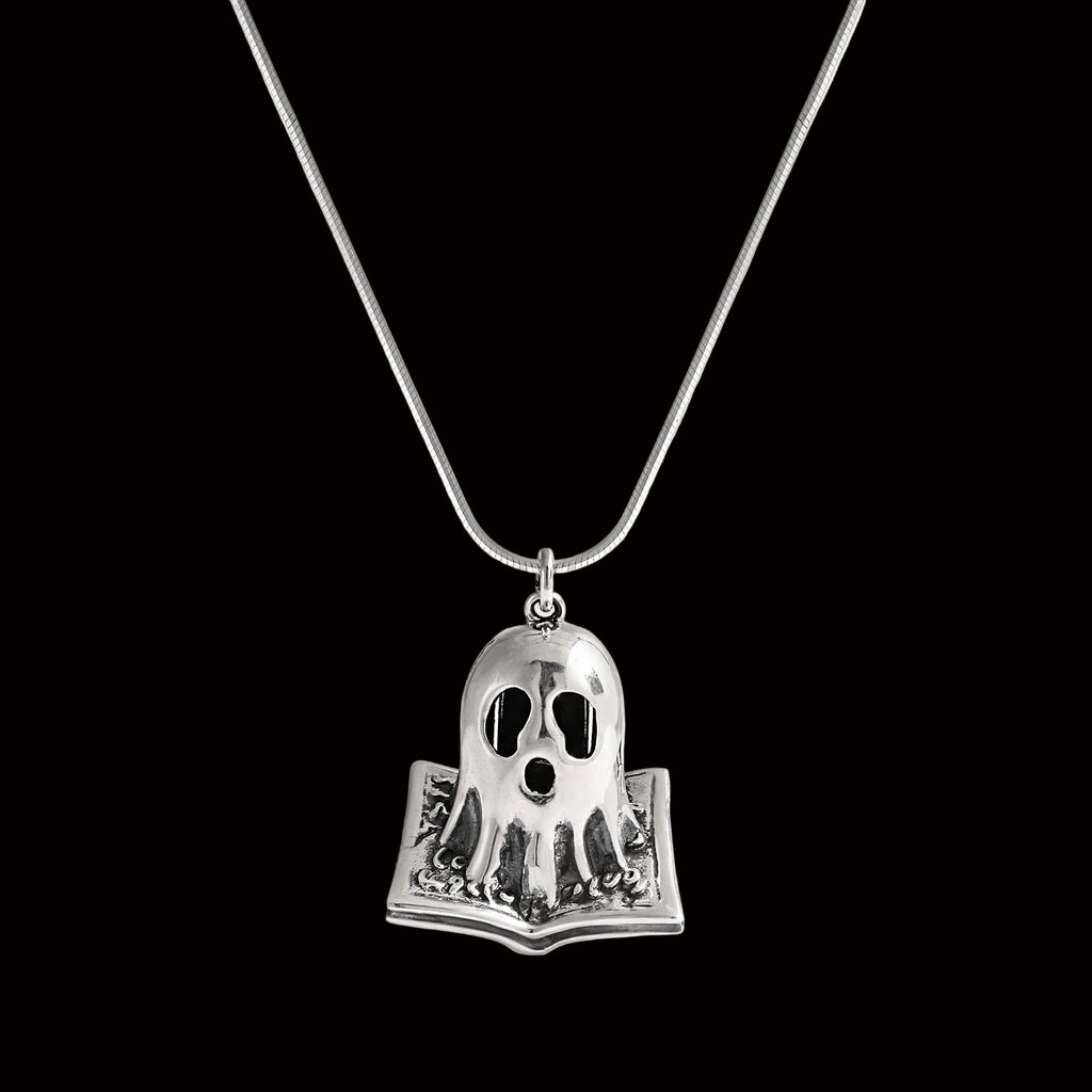 Vintage Book Ghost Necklace