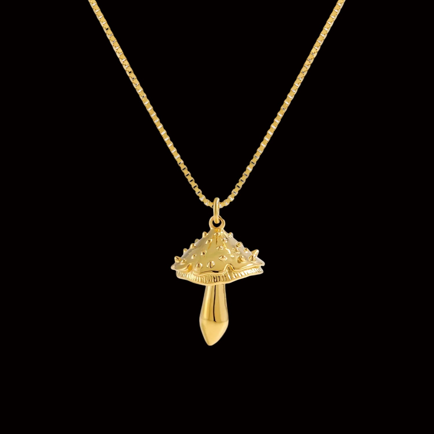 Double Layers Mushroom Necklace