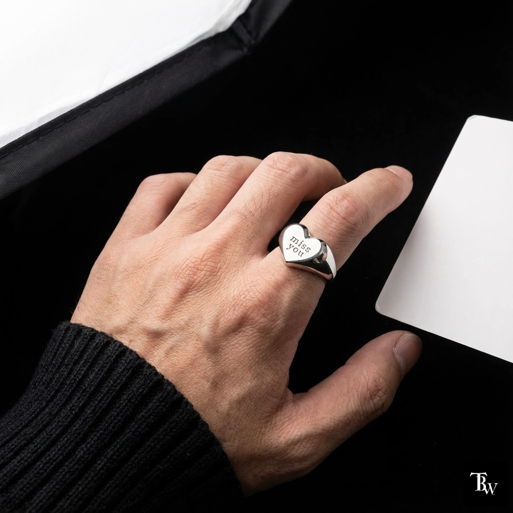 Girl miss you 925 Sterling Silver Adjustable Ring