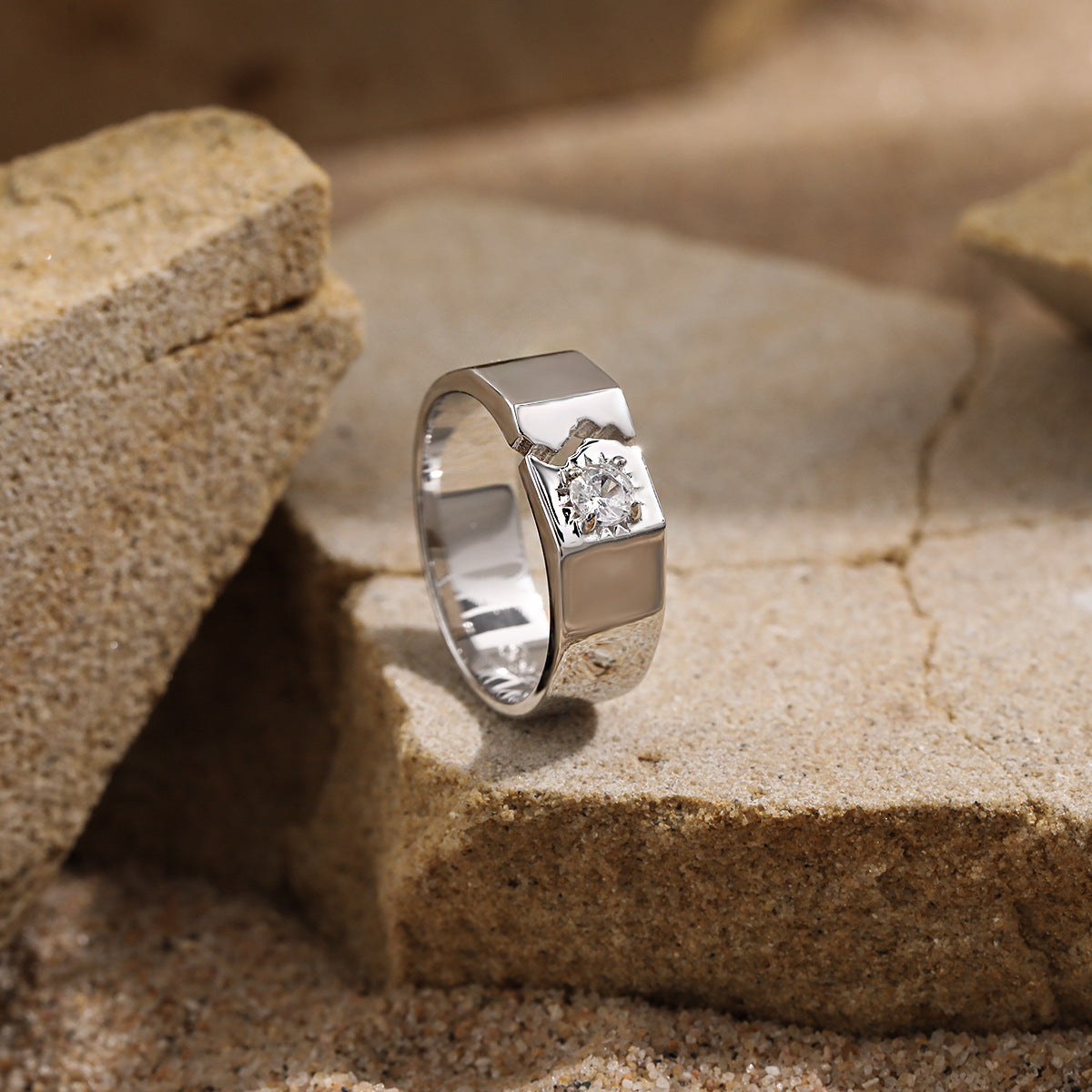 Borken Sterling Silver Ring