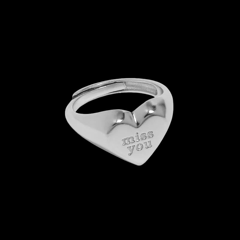 Girl miss you 925 Sterling Silver Adjustable Ring