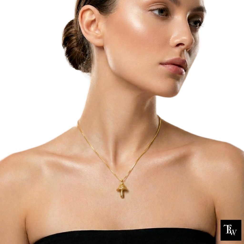 Rivet Mushroom Necklace