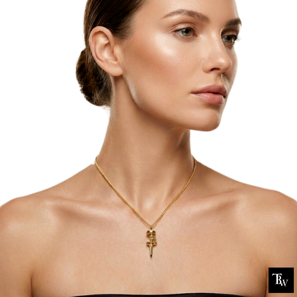 Skull Head Nail Necklace