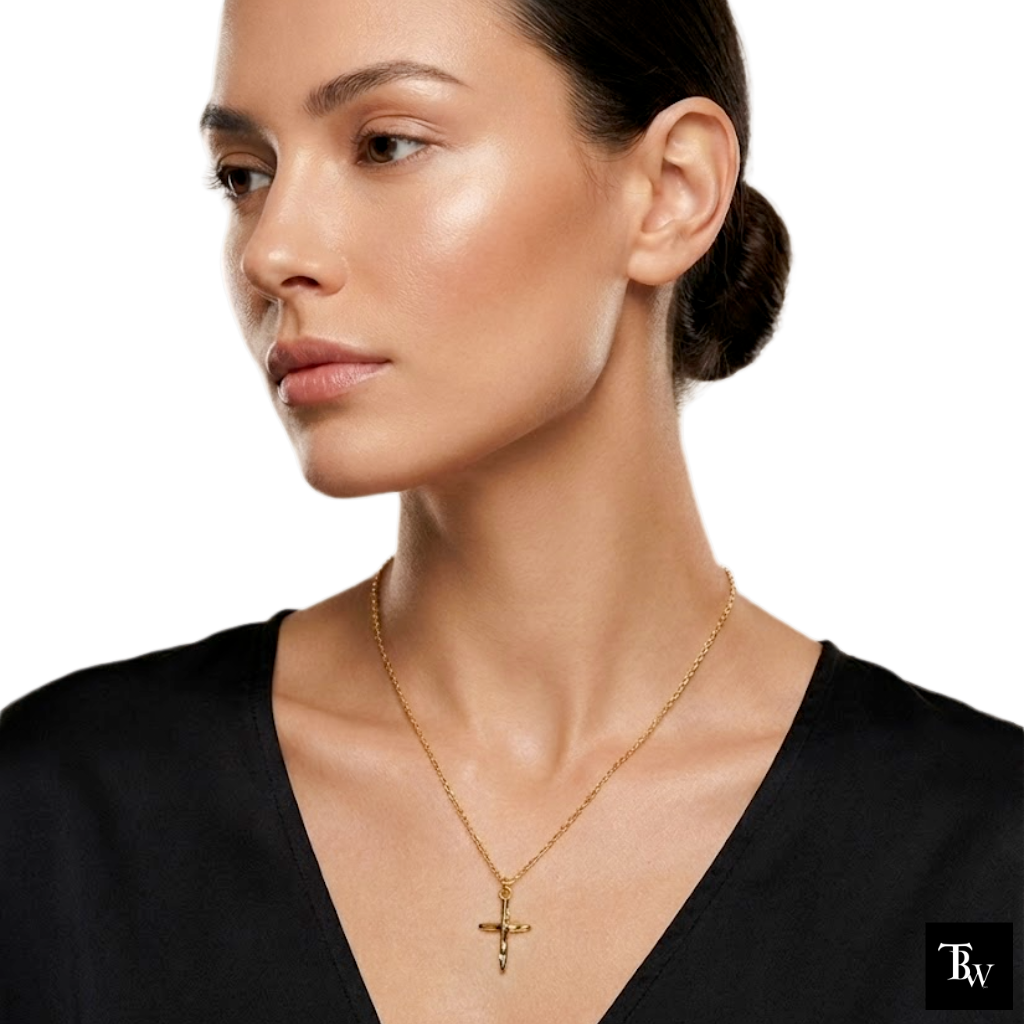 Irregular Cross Necklace