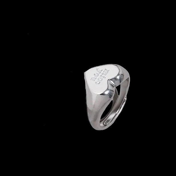 Girl miss you 925 Sterling Silver Adjustable Ring