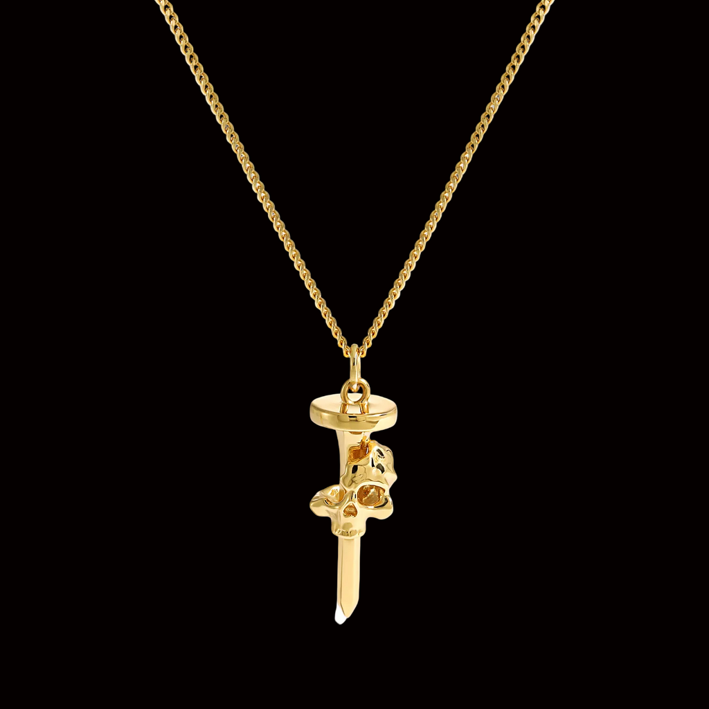 Skull Head Nail Necklace