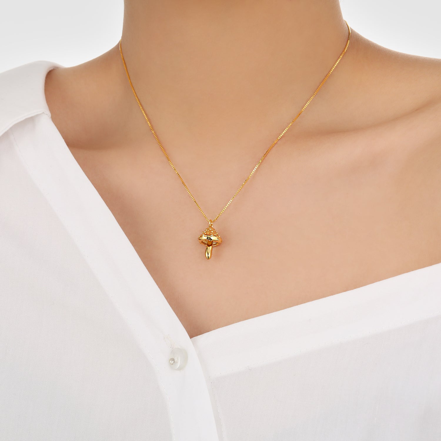 Rivet Mushroom Necklace