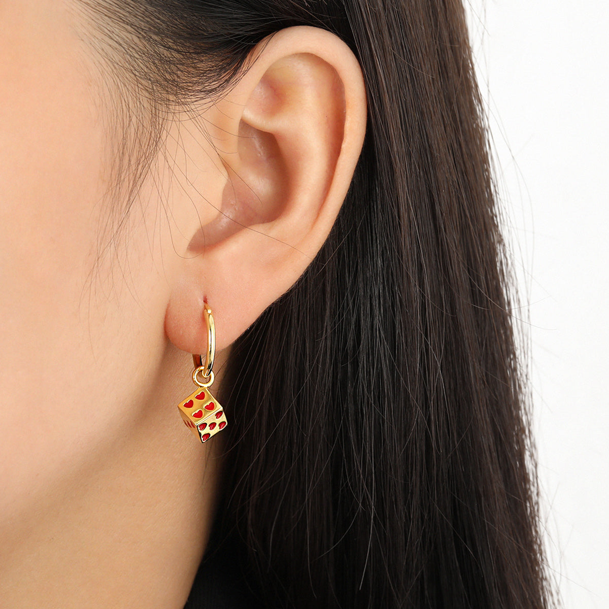 Cubic Hearts Earrings