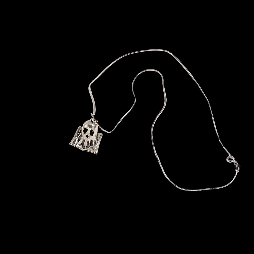 Vintage Book Ghost Necklace