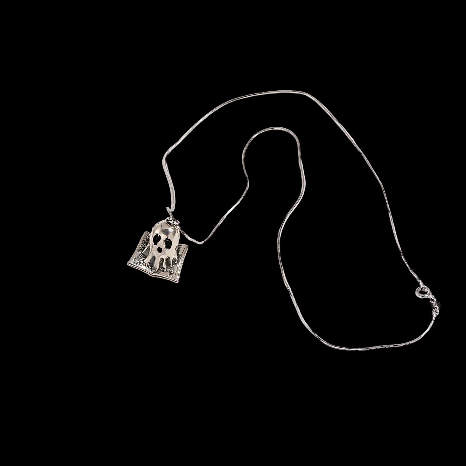 Vintage Book Ghost Necklace