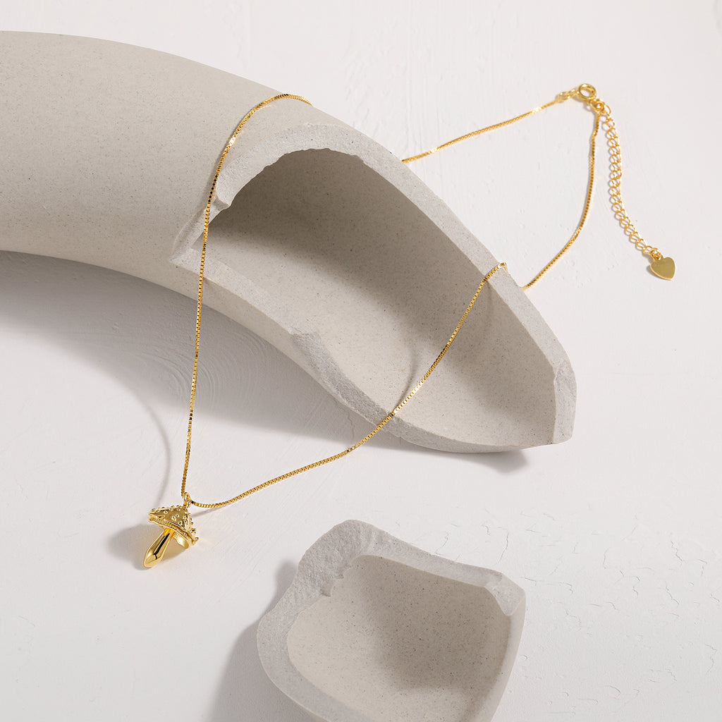 Double Layers Mushroom Necklace