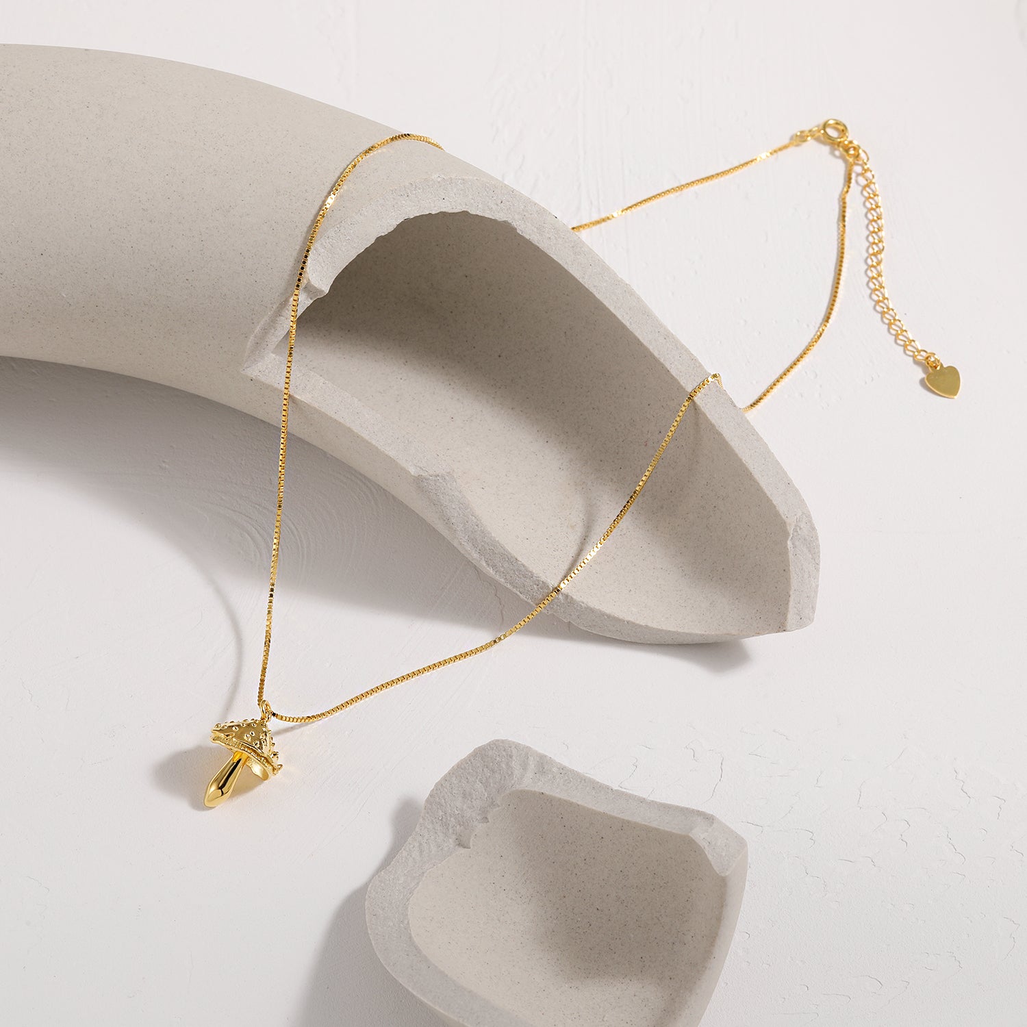 Double Layers Mushroom Necklace