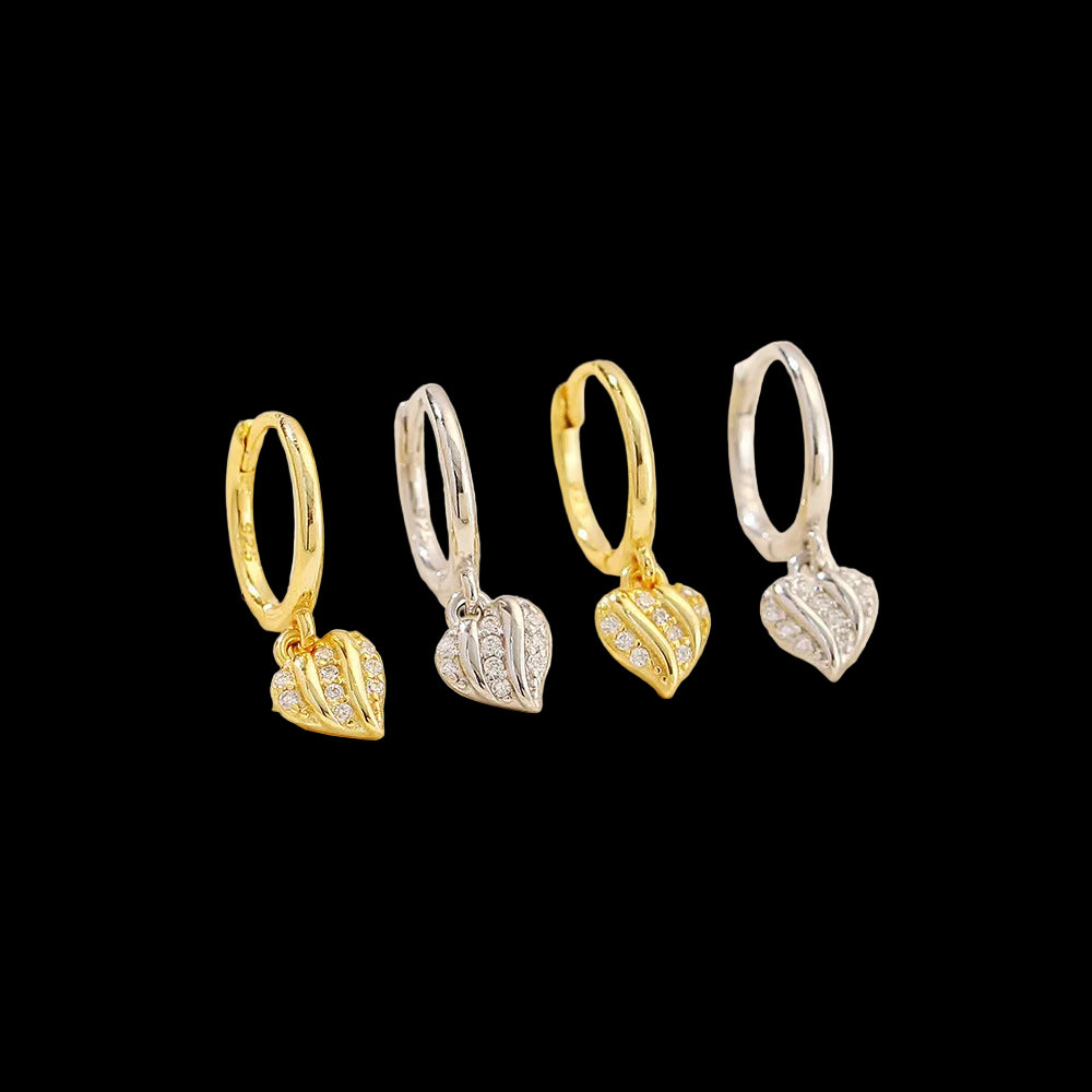 CZ Heart Earrings