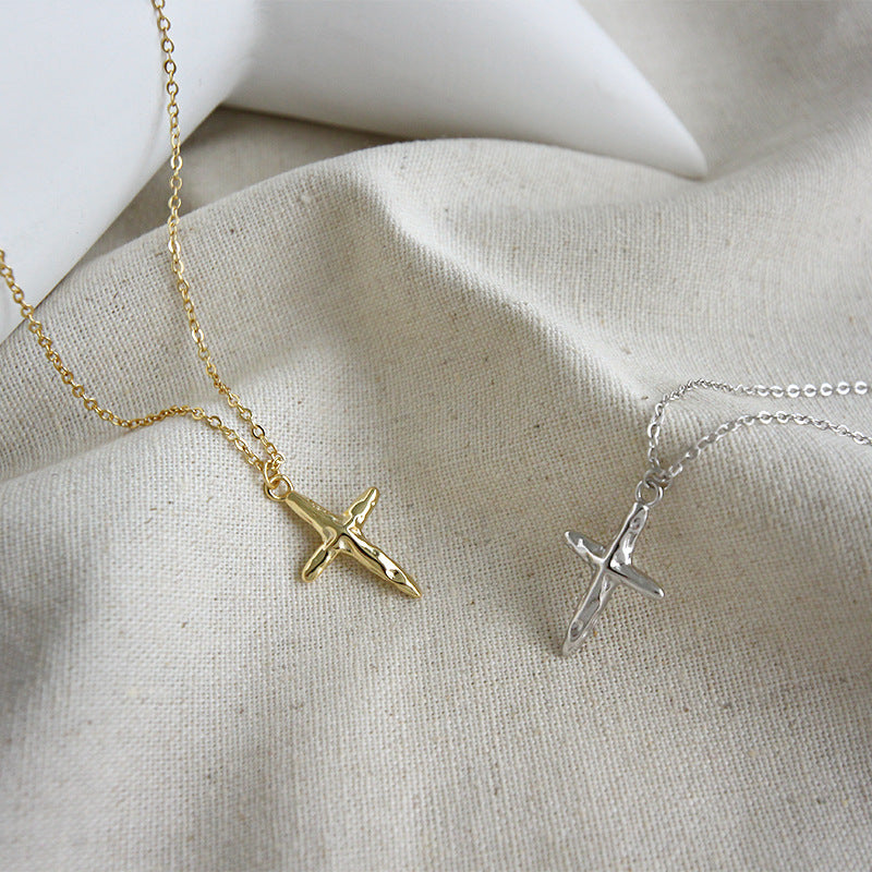 Irregular Cross Necklace