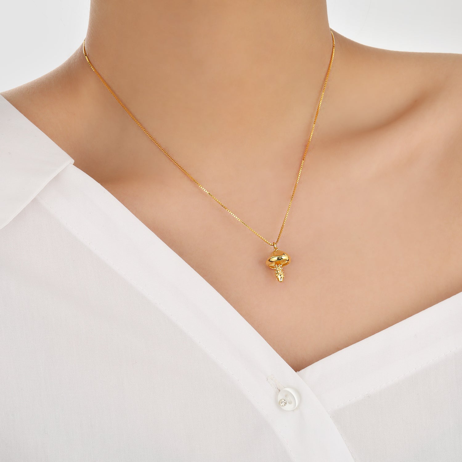 Mini Mushroom Necklace