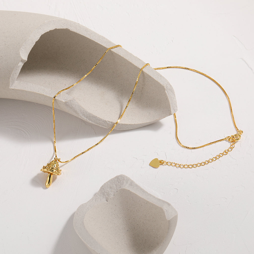 Rivet Mushroom Necklace