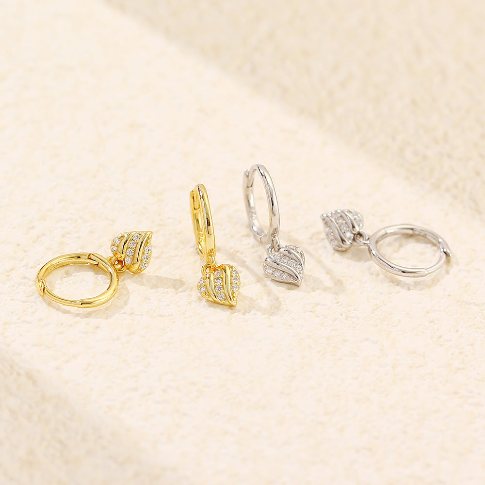 CZ Heart Earrings