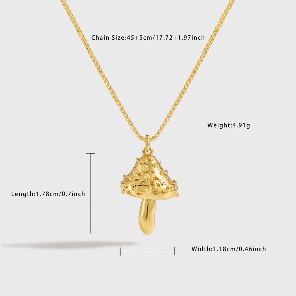 Rivet Mushroom Necklace