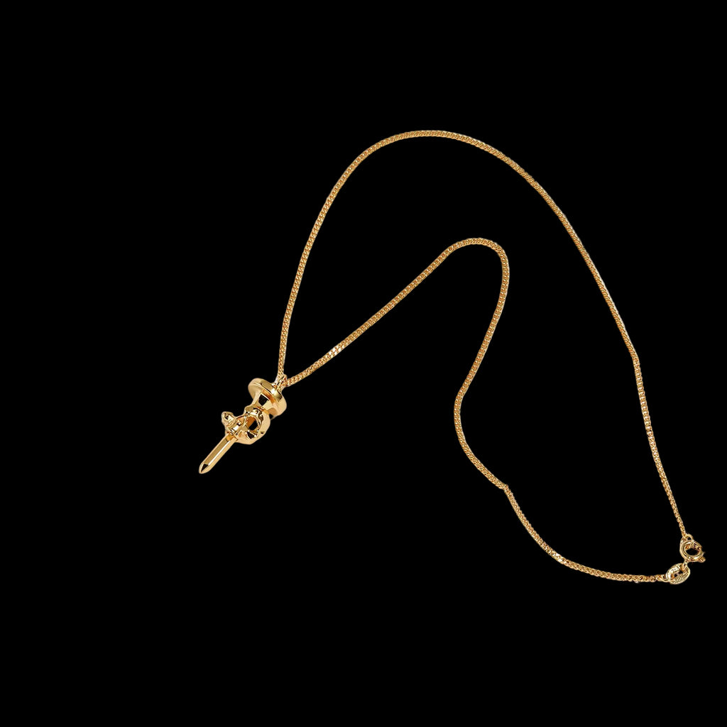 Skull Head Nail Necklace