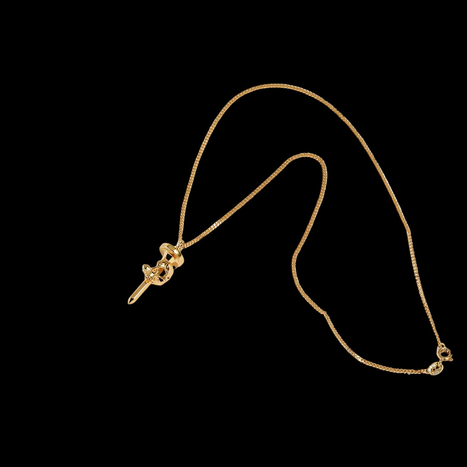 Skull Head Nail Necklace