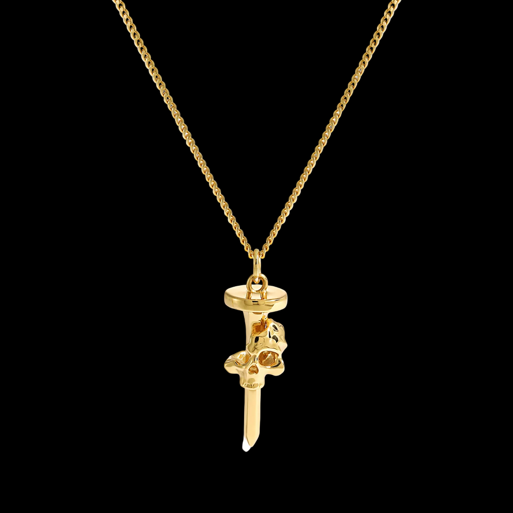 Skull Head Nail Necklace