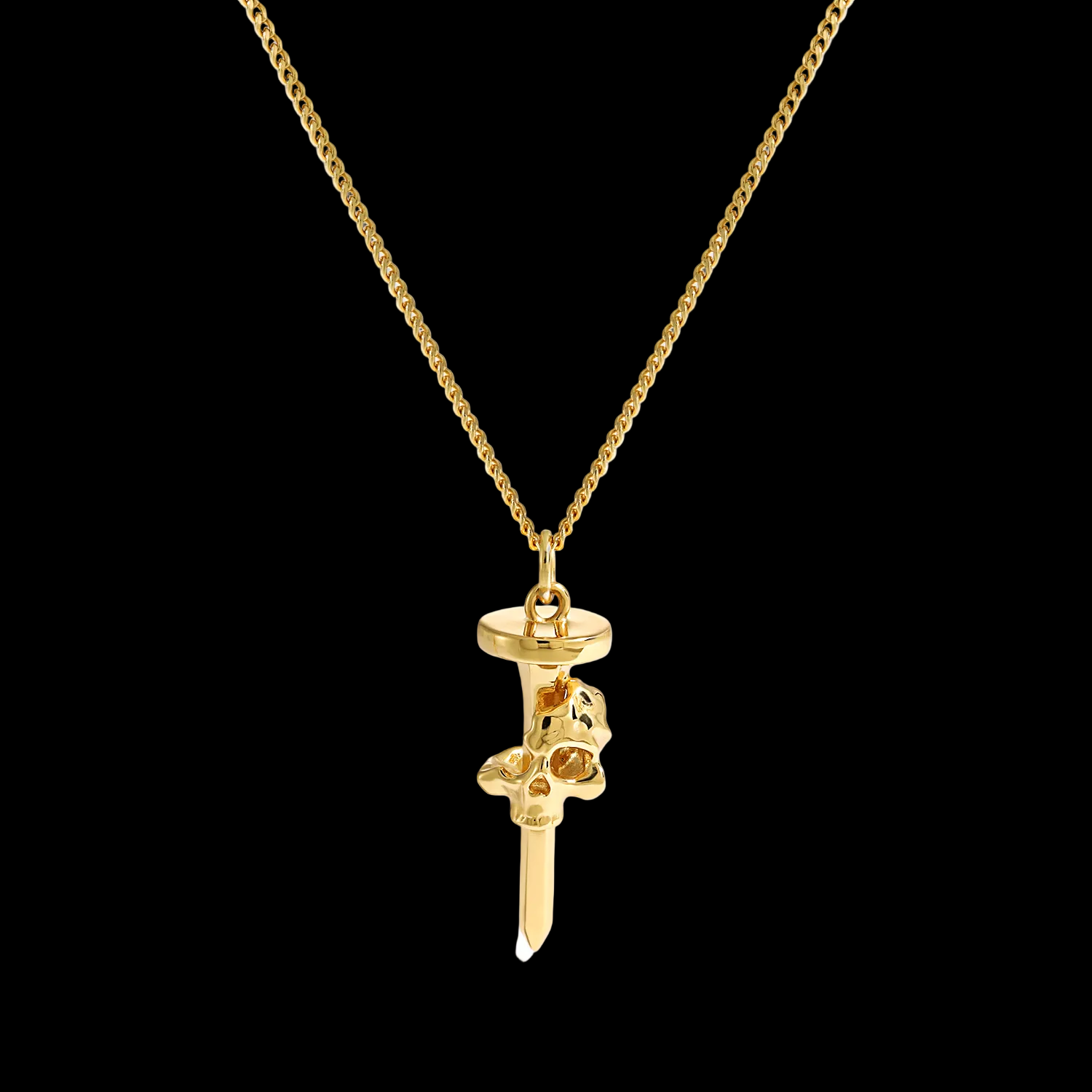 Skull Head Nail Necklace
