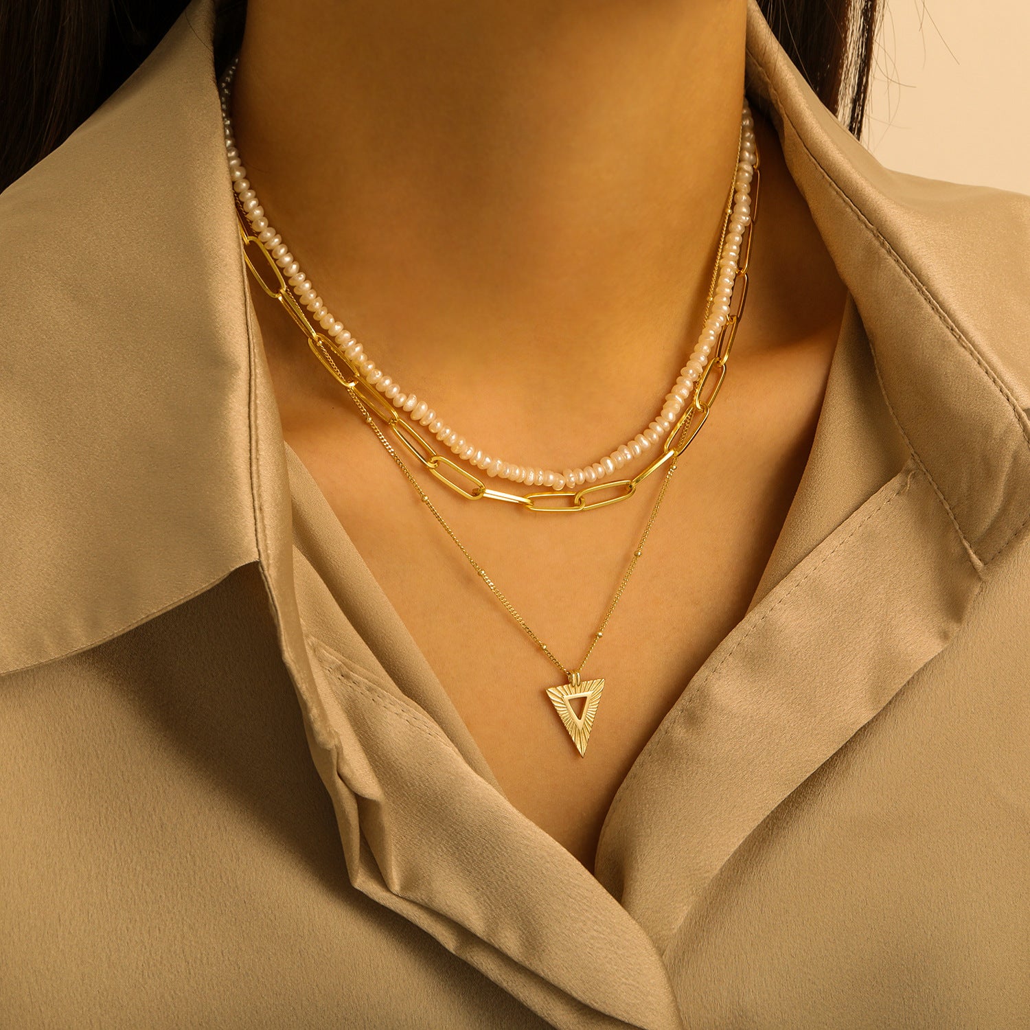 Geometry Triangle Necklace