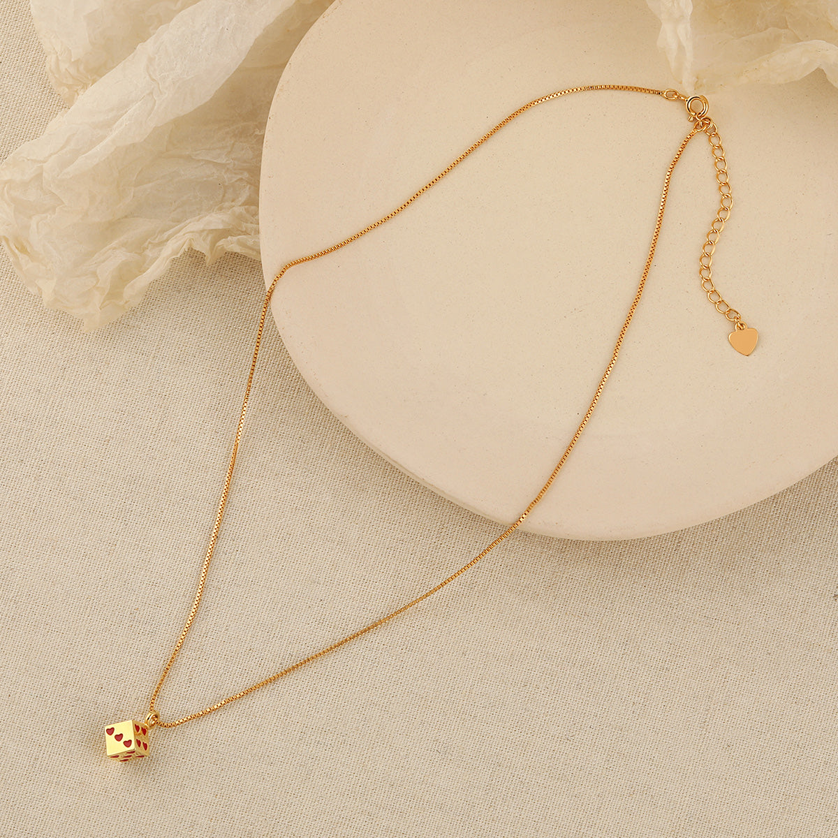 Love Cubic Dice Necklace