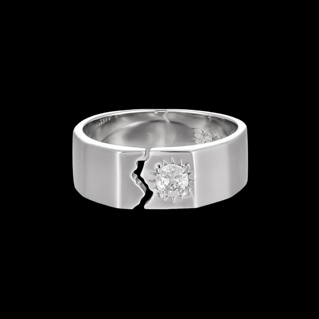 Borken Sterling Silver Ring