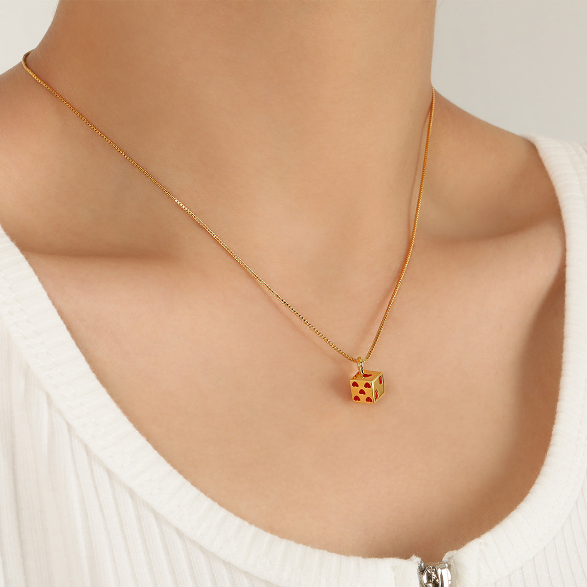 Love Cubic Dice Necklace